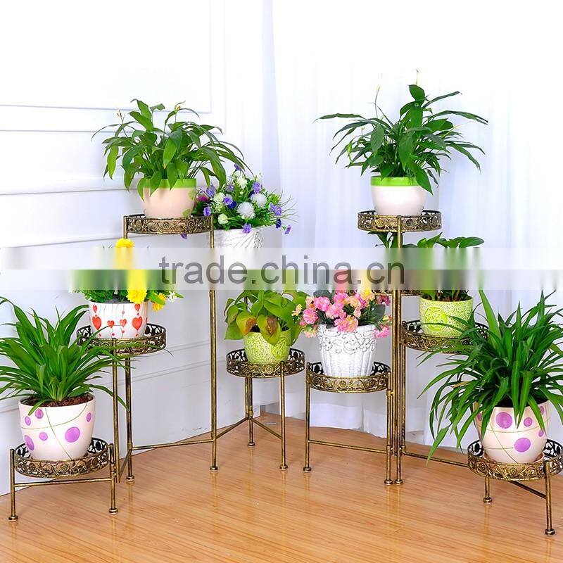2016 continental style metal hanging corner flower pot stand
