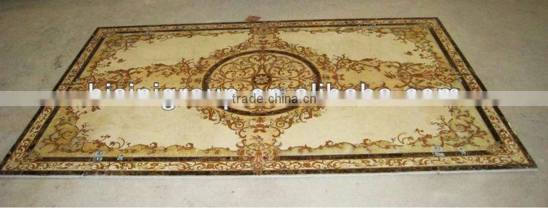 Luxury European Rococo Style Handmade Square Marble Medallion for Villa Floor Decoration BF12-04284c
