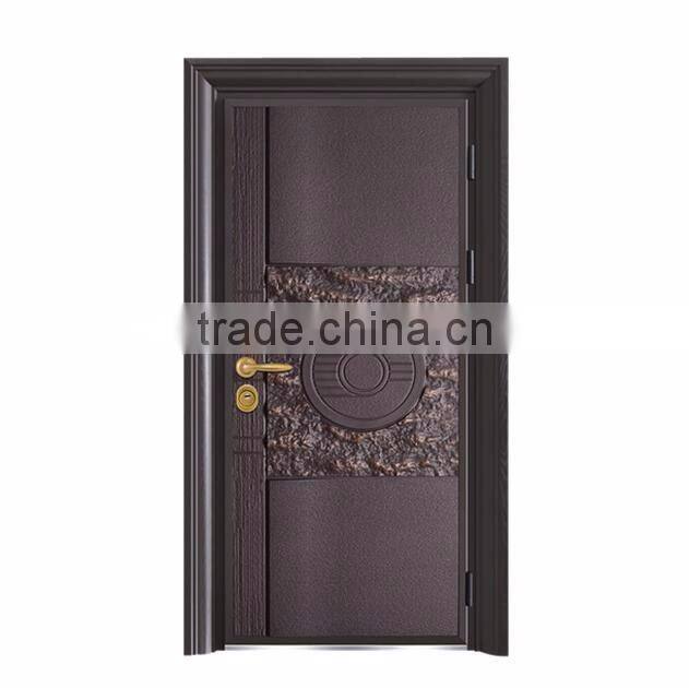 Indian main door designs wooden single main door design security door(BG11-M064)