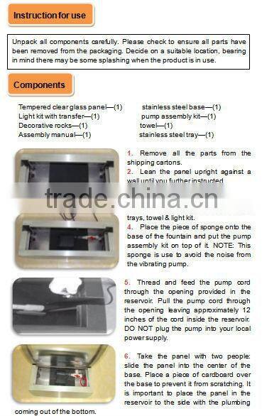 Tranquil indoor waterfall screen partition