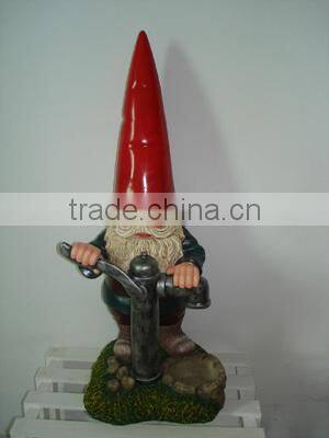 Polyresin Labor Dwarf Decorative Garden Statue
