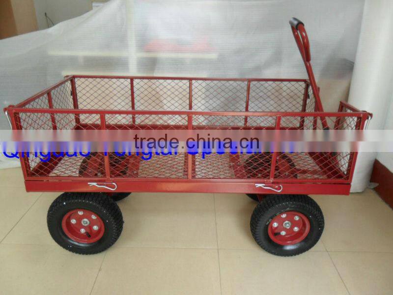 Steel Mesh Garden Wagon Cart
