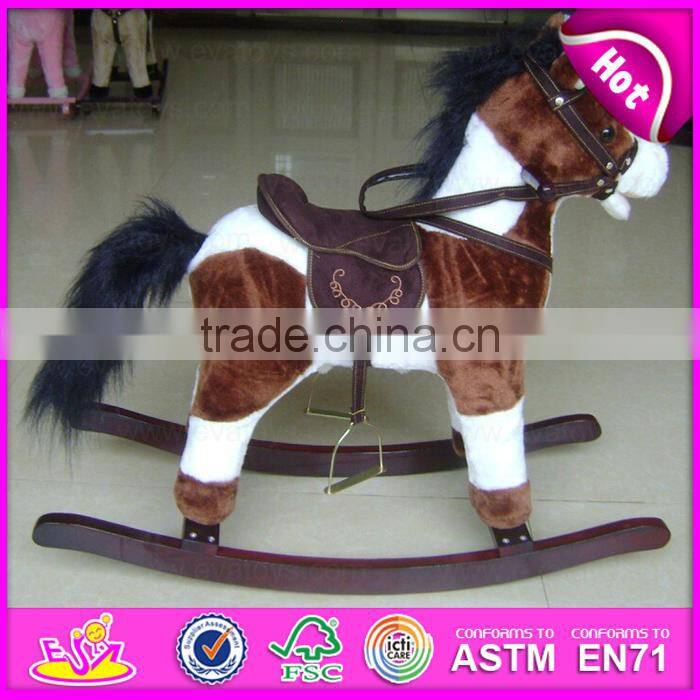 2015 new wooden rocking horse, kids' wooden rocking horse toy, cheap wooden rocking horse W16D065