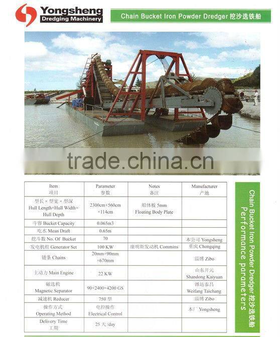 chain bucket sand dredger to dig sand or stone