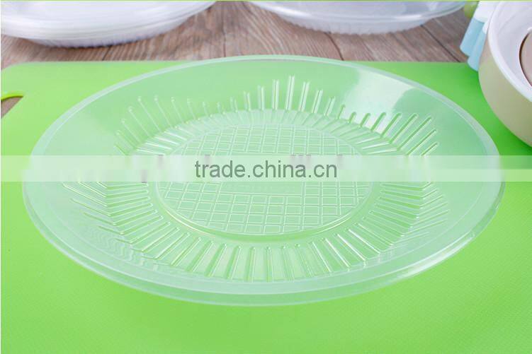 Disposable Circle Plastic Plates Transparent Plastic Plates