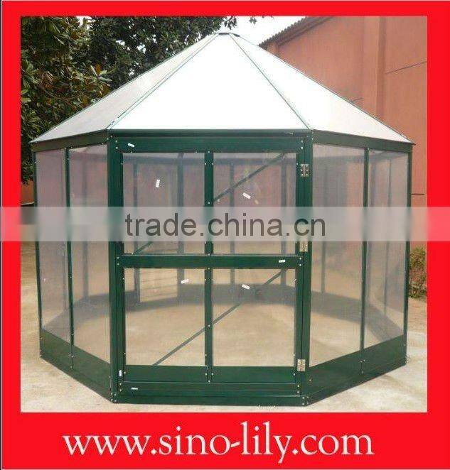 2011new style---octagon greenhouse with louver