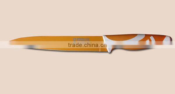 2015 Color Nonstick Kitchen Knife Set With Clear Acrylic Block,Steak Knives