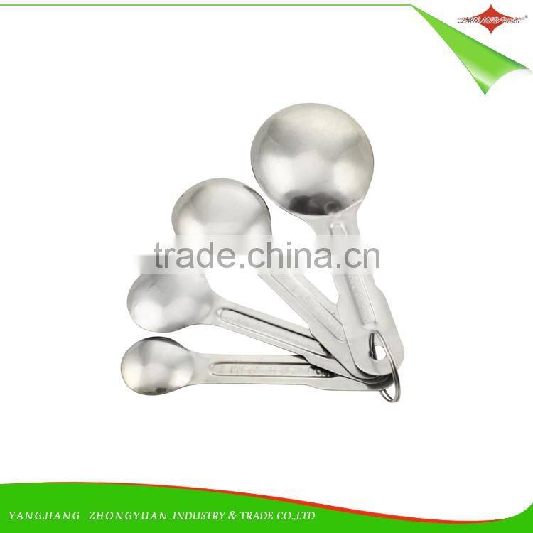 ZY-L2003 wholesale high quality 4pcs kitchen stainless steel measuring spoons set