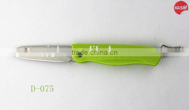 D-077 folding blade pocket knofe with fork multi function kitchen knife set