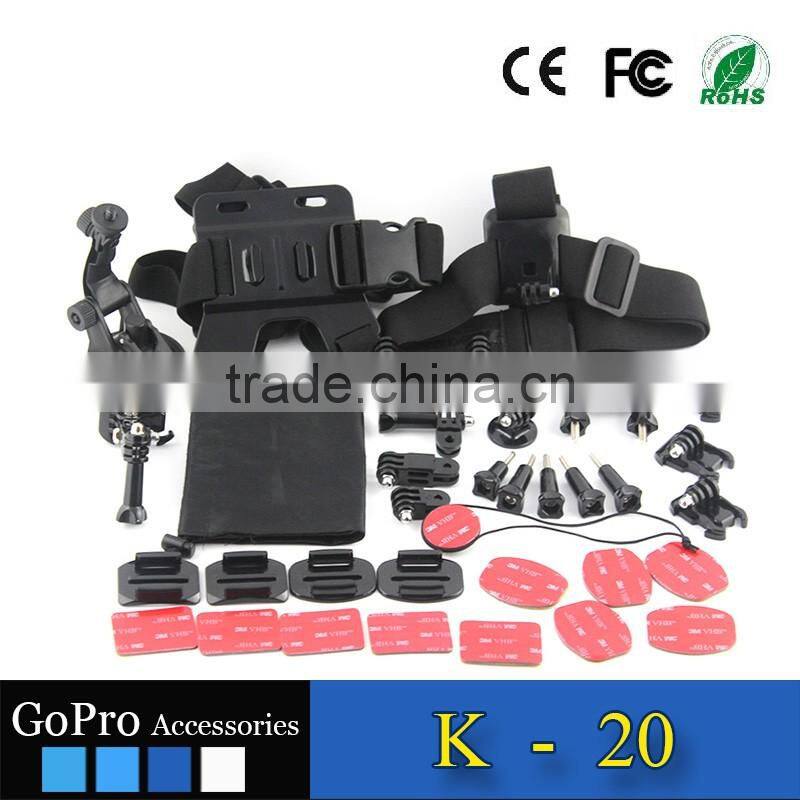 2016 hot selling products kit used for gopros heros 4 accessories bundle of camera cases