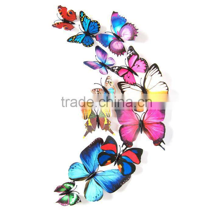 Hot Sale 3D Butterfly Wall Sticker Crafts Butterflies Decor Wall Sticker Decorative