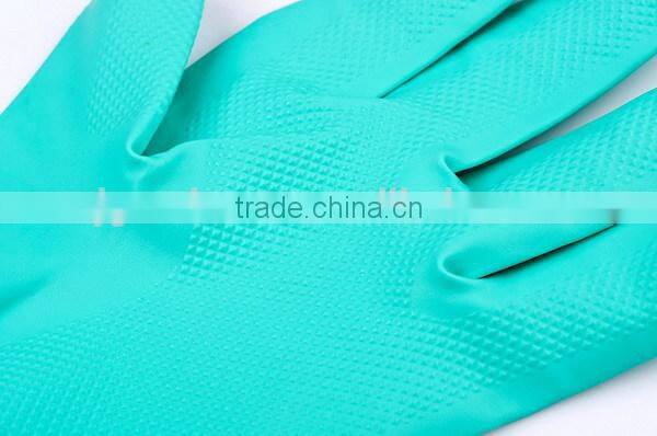 Green Nitrile Washing Up Household Rubber Gloves