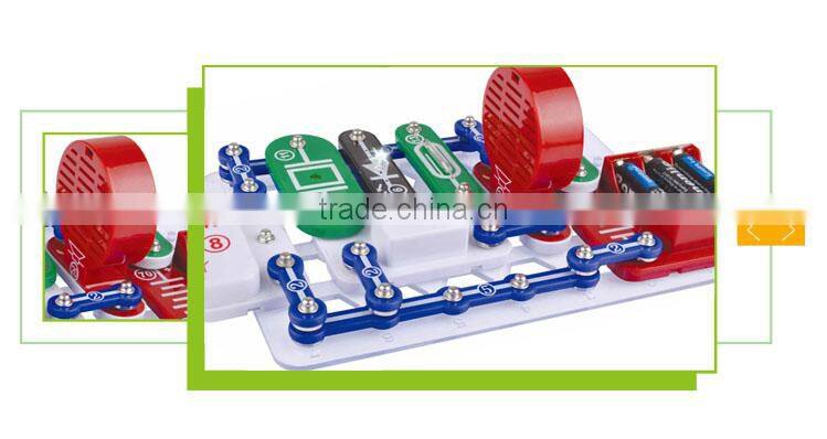 Wholesale science toys assembled light control electronic building blocks