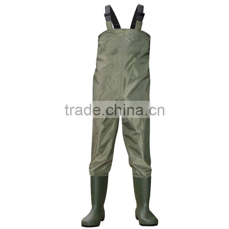 100% waterproof chest fishing PVC wader