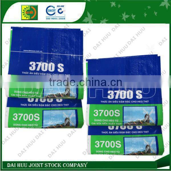 PP woven bag with Lamination using for animal feed