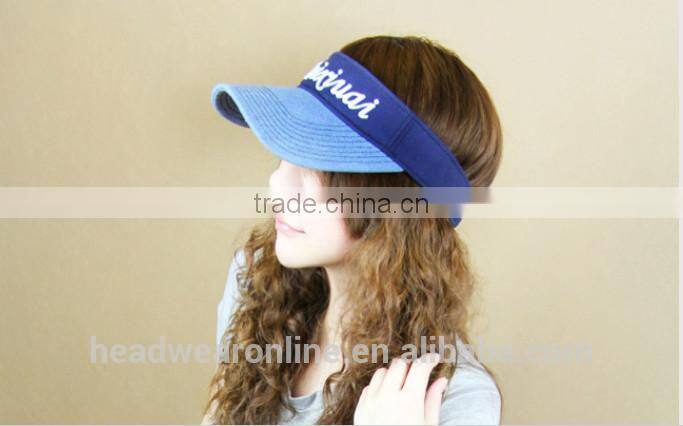 custom fashion sun visors with 3D embroidery