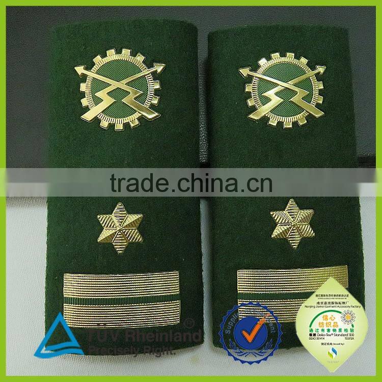 Professional factory made any image uniform epaulette military shoulder boards