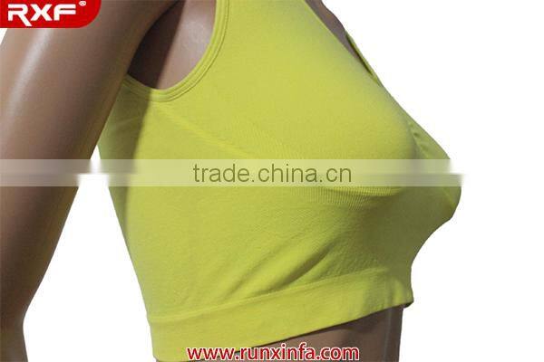 Cheap women seamless sports bra with removable pad