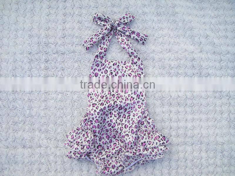 Factory direct sale cute baby bubble sunsuit rompers with ruffle