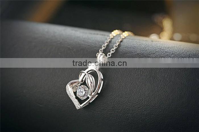 Sterling Silver Forever Lover Heart Pendant Necklace For Women