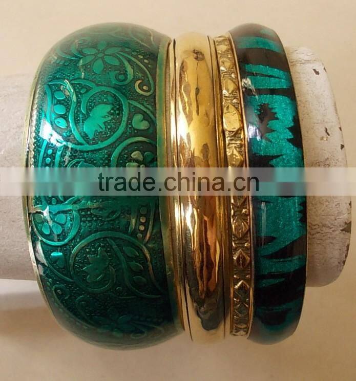 green metal bangles