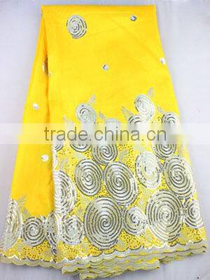 2017 Hot Selling African Raw Silk George Fabric India George Wrappers