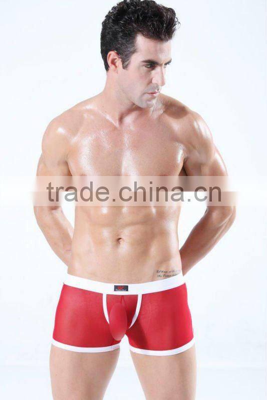 Wholesale men's sexy picture sheer mens underwear boxers nylon boxer shorts for men colorful panties
