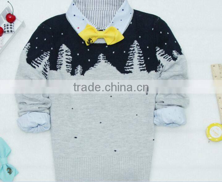 wholesale western style red navy blue cool baby christmas jumpers