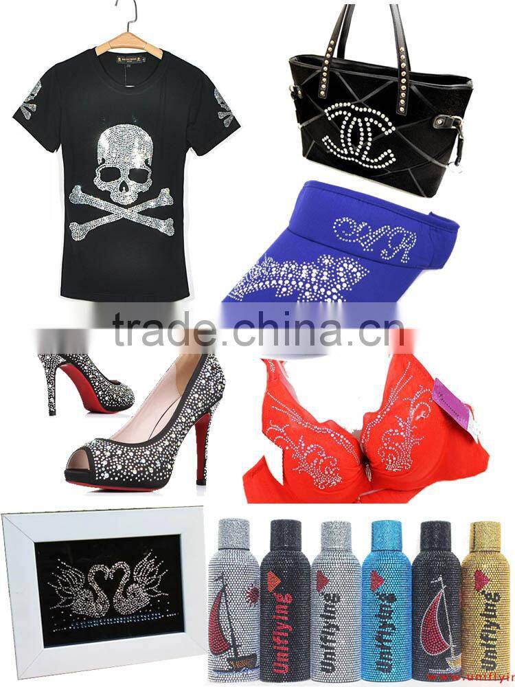 Hot ! Rhinestone Motif Hotfix Ring Design