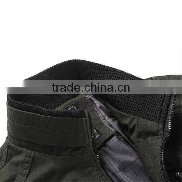 2015 Top Quality Man Army Jacket Green In Spring