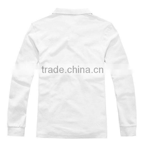 breathable and comfortable men's white polo shirts made of 100% cotton
