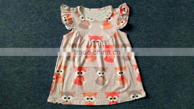 yiwu imported kids Halloween theme dress fashion girl pumpkin print frock