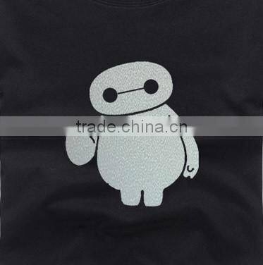 heat-transfer refective logos be heated on t-shirt