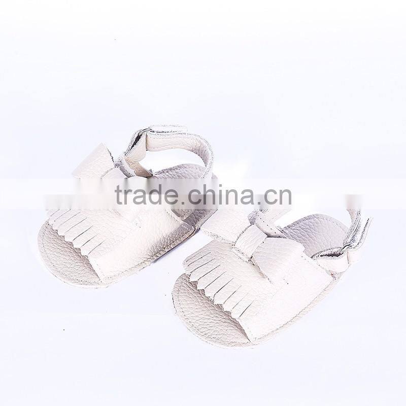 New design fringed genuine leather baby sandals, baby fringed sandals