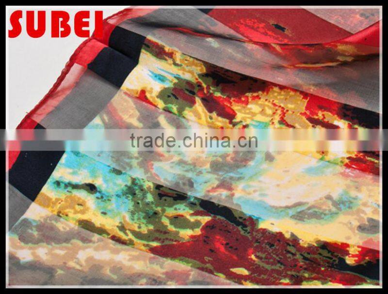 2015 classic female pure color absorb sweat, antibacterial silk scarves