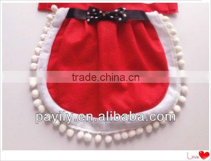 Factory R & D christmas dog costume non-woven dog dress cute dog dress red doy dress