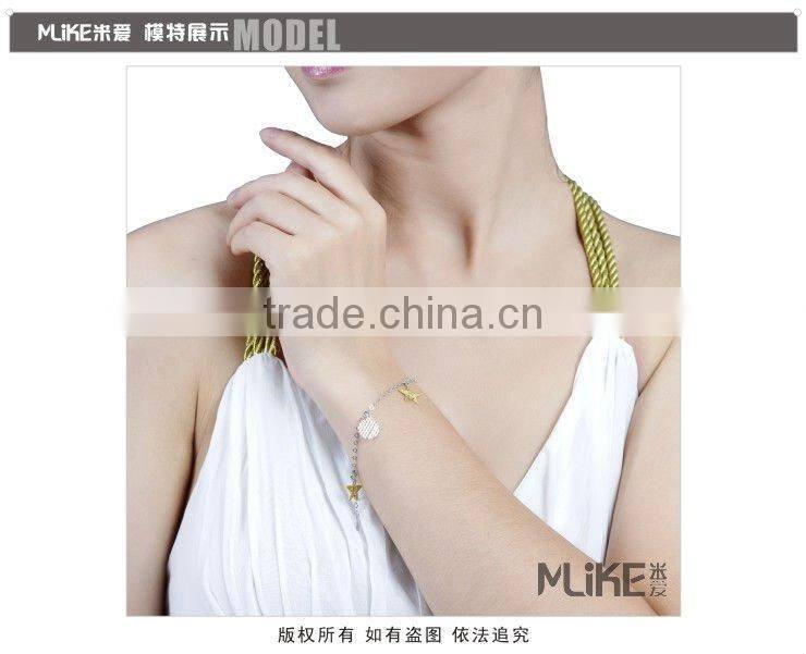 moon and star 925 silver bracelet