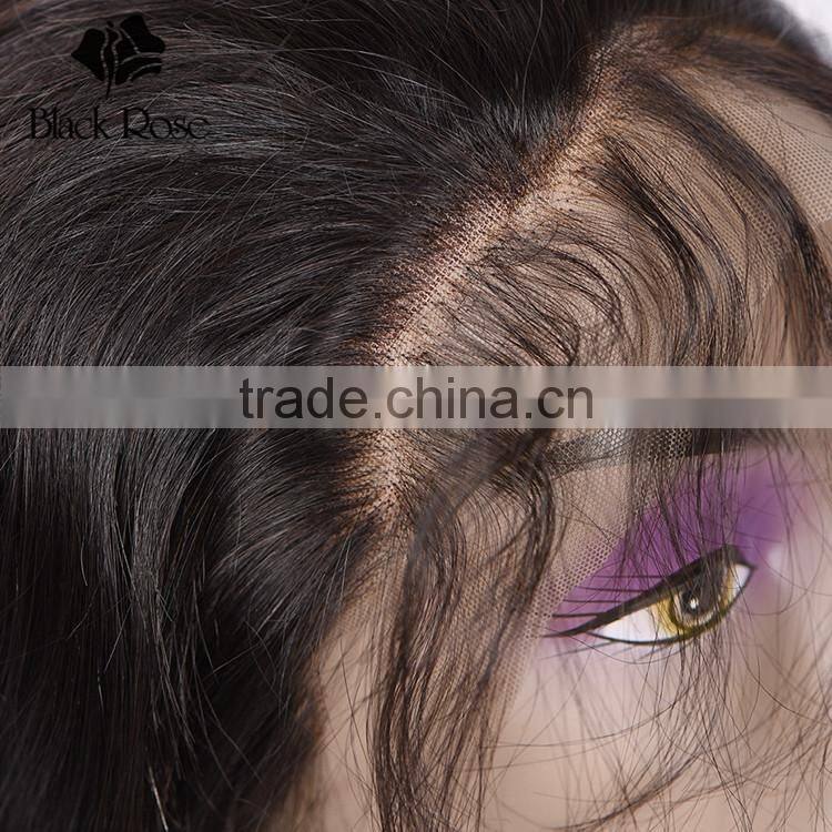 Black Rose Ear to Ear 360 Lace Frontal with 360 Elastic Band, Wholesale Human Hair 360 Lace Frontal Closure