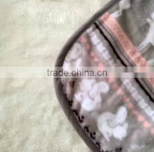 China Factory 100% polyester Throw Flannel Sherpa Shawl Blanket