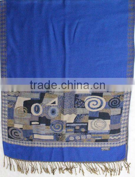 hot selling geometry jacquard cotton scarf ,fashion shawl