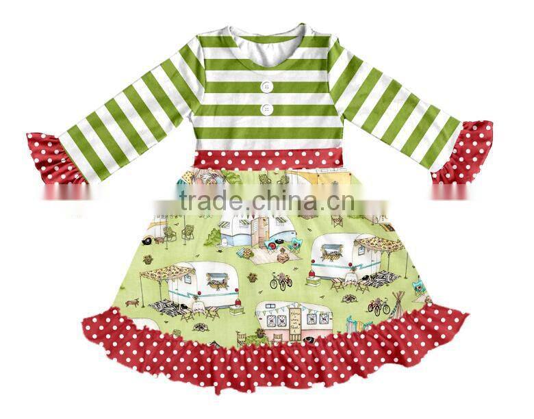 Boya Latest Smocked Children Clothing Wholesale Baby Girl Dresses Clothes Design