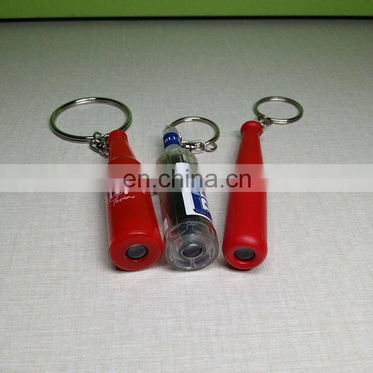 Wholesale price customized shape logo LED projector keychain