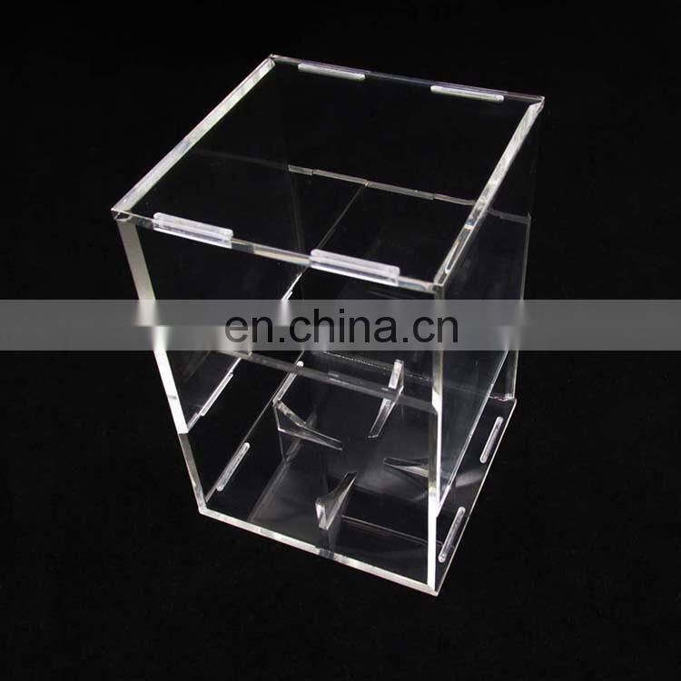 Superior quality small clear acrylic golf ball display case box with special structure