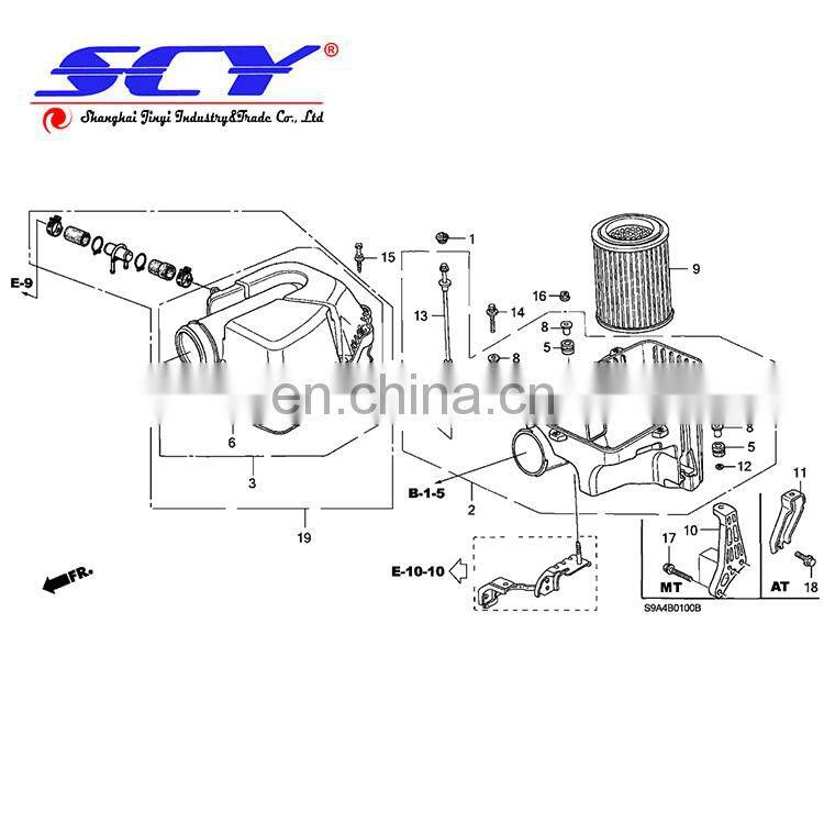 Plastic Air Filter Housing Suitable For HONDA CRV 17202-PNA-000 17201-PNA-000