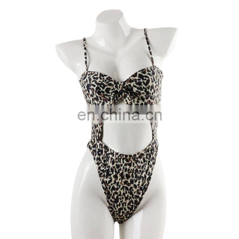 high cut bikini 2019 sexy swimsuit push up bathers Bandeau swimwear women bathing suit leopard micro bikini new