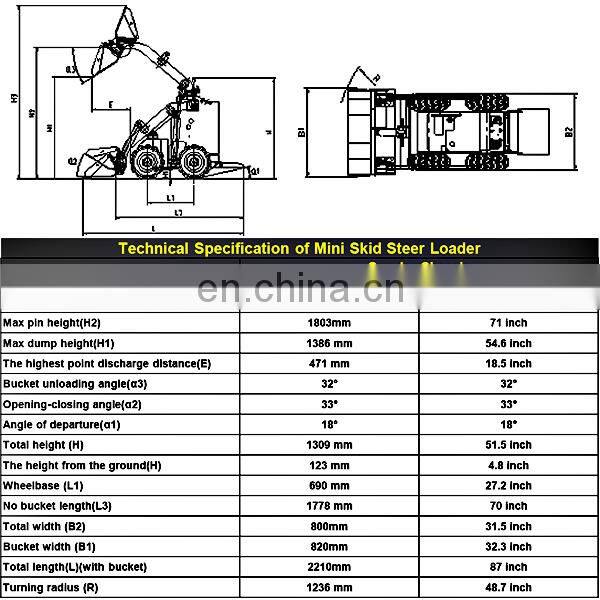 Utility vehicle crawler mini backhoe loader for sale