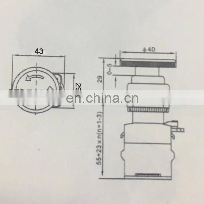 LA38-11ZS Emergency stop 22mm button switches 1NO 1NC red mushroom 10A Equipment Lift Elevator on off switch button
