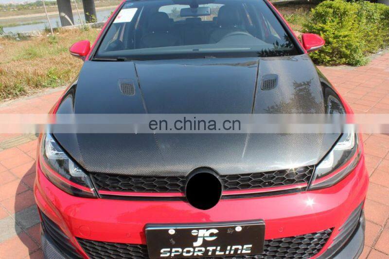 JC Sportline Newly Carbon Fiber Engine Hood for VW Golf 7 GTI MK7 VII 2014 UP