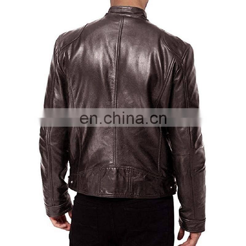 New style men's motorcycle wear plus size casual bomber jacket PU leather jacket