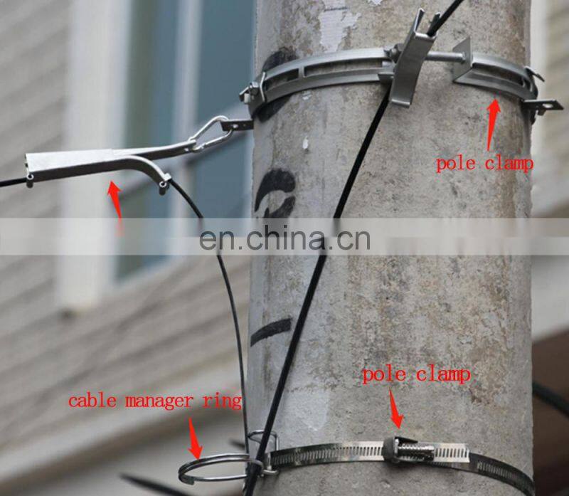 MT-1708 cable manage ring Stainless steel pole hoop ring for ftth fiber optic cabling